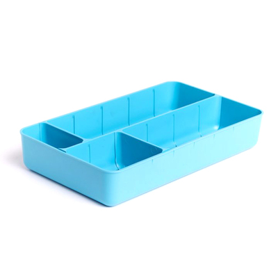 Drawer Organizer Neon Blue (Includes 1 Large, 2 Medium, 4 Small Dividers)