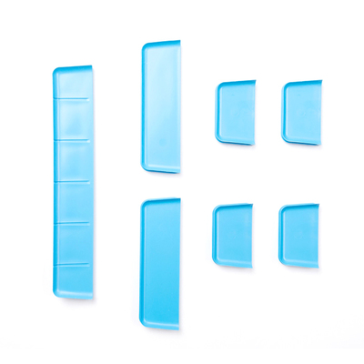 Drawer Organizer Neon Blue (Includes 1 Large, 2 Medium, 4 Small Dividers)