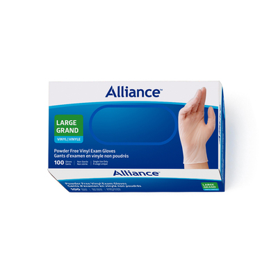 Alliance Large Powder-Free Vinyl Gloves BX/100