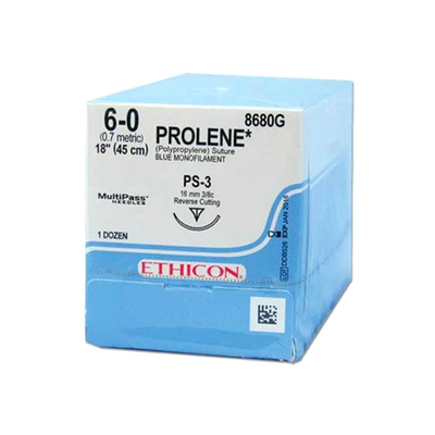 Ethicon 8680G 6-0 Prolene Blue 18" PS-3 (12)
