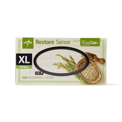 Restore Sense with maxOat+ Light Green X-Large Powder-Free Nitrile Gloves Box/230