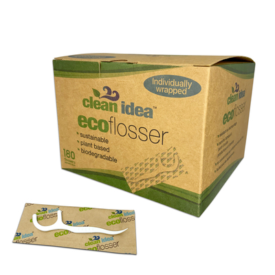 Clean Idea EcoFlosser Adult (Bx/180) Vegan Biodegradable