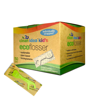 Clean Idea EcoFlosser Kids (Bx/150) Vegan Biodegradable
