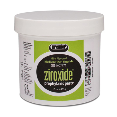 Ziroxide Prophy Paste With Fluoride Medium/Fine (Green) 1lb Jar
