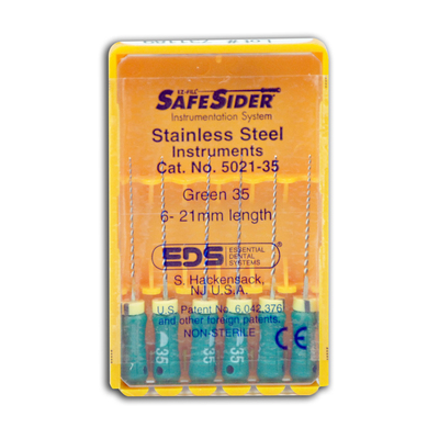 Safesider 21mm .02 #35 Pk/6 St/St Files