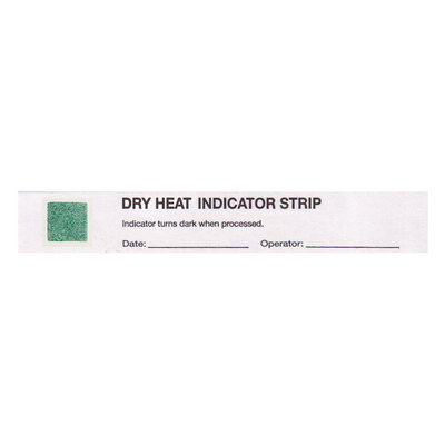 Indicator Strips Dry Heat 4" White 10x16cm Bx/100