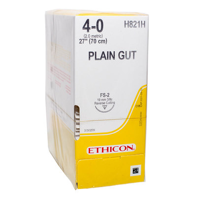 Ethicon Sutures 4-0 Plain Gut 27" Fs-2 Needle  Pkg/36