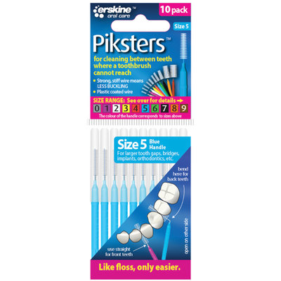 Pikster Size 5 Blue Pk/10x10 Interdental Brushes