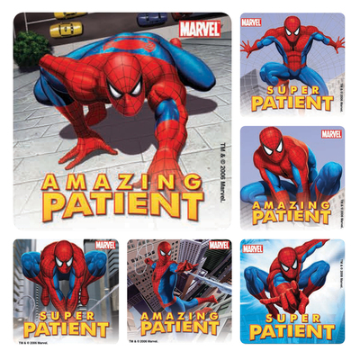 Sticker Spiderman Assorted 2.5x2.5 Roll/100