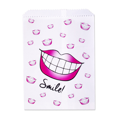 Bag Scatter Smiles 7.5" x 10" White Paper Pk/100