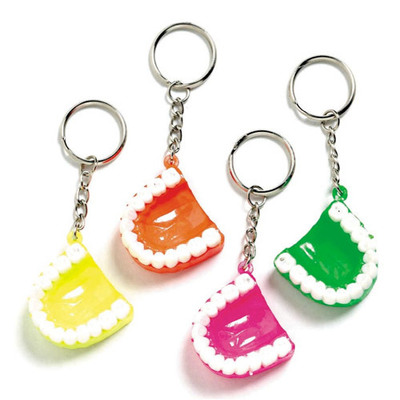 Keychains Neon Teeth Assorted Pk/24
