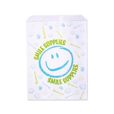Bag Scatter Smile Supplies 7.5"x10" White Paper Pk/100