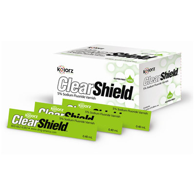 Kolorz ClearShield Mint Pk/200 Unit Dose 5% Sodium Fluoride Varnish