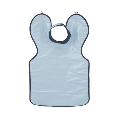 Lead Apron Adult Blue With Attached Thyroid Collar