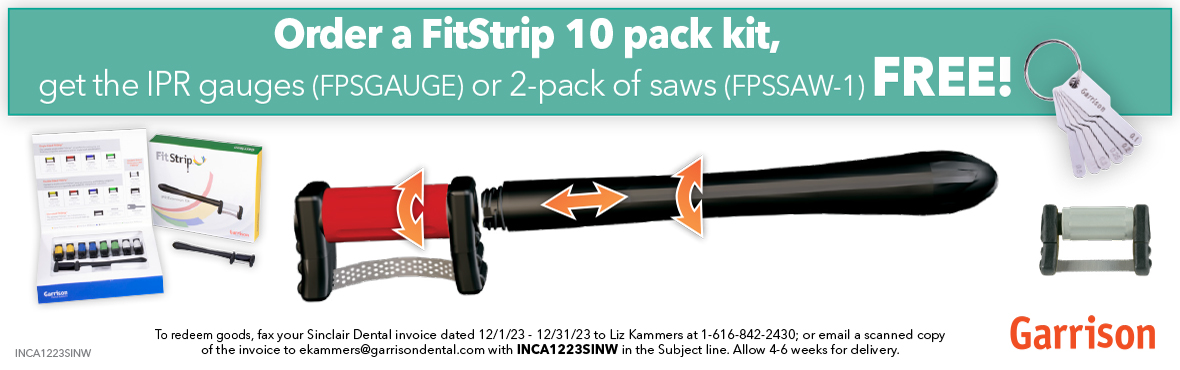 Garrison FitStrips: Order a 10-pack kit, get the IPR gauges or 2-pack of saws FREE!