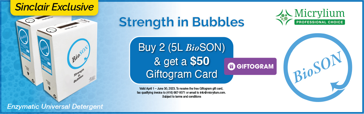 Buy two 5L boxes of BioSon and get a $50 Giftogram Card!
