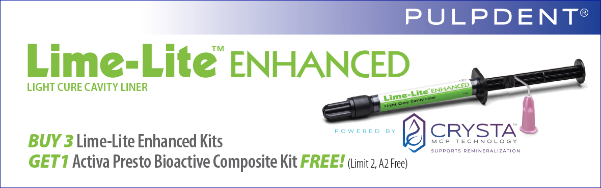Lime-Lite Enhanced: Buy 3 Kits, Get 1 Activa Presto Bioactive Composite Kit FREE!