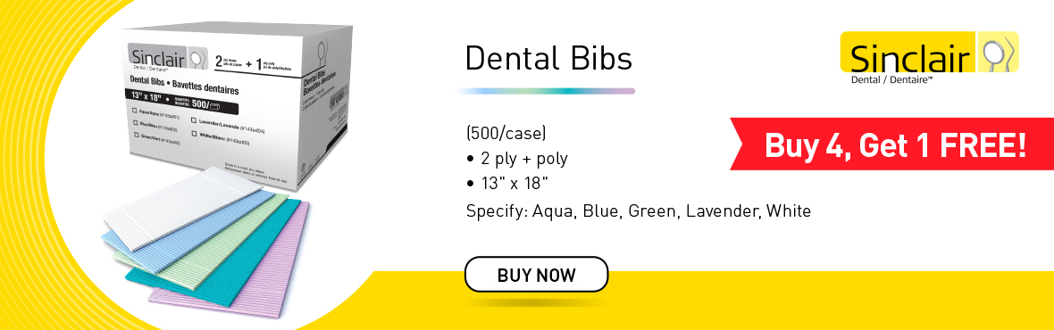 Sinclair Dental Bibs: Buy 4, Get 1 FREE!