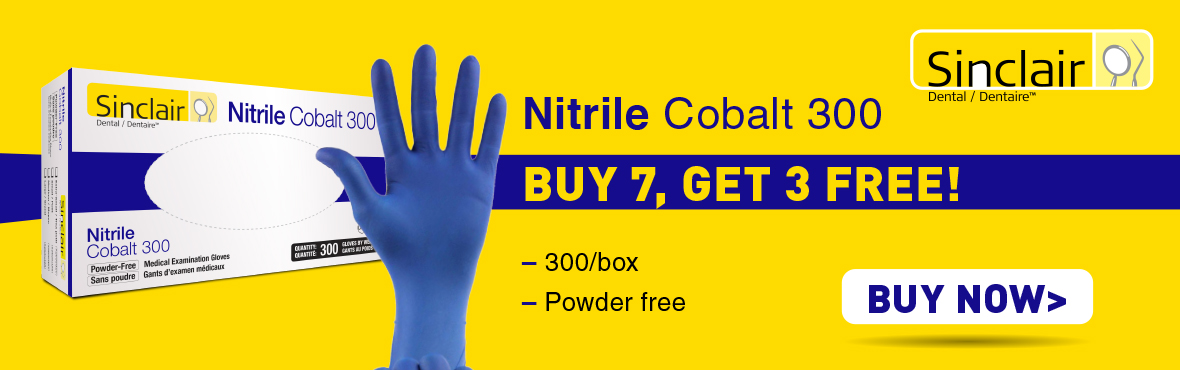 Sinclair's Nitrile Cobalt 300 Gloves: BUY 7, GET 3 FREE!