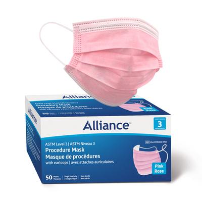 Alliance Procedure Face Mask ASTM Level 3 Pink Bx/50