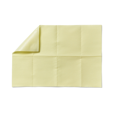 Alliance Dental Bib 13" x 19" 2-Ply Paper With 1-Ply Poly, Yellow, 500/Case