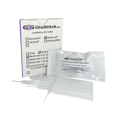 PeriAcryl Skin Adhesive Kit Violet 5ml & 50 Pipettes (GluStitch)