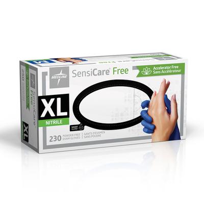 SensiCare Free Accelerator Free X-Large Powder-Free Nitrile Blue Gloves BX/230